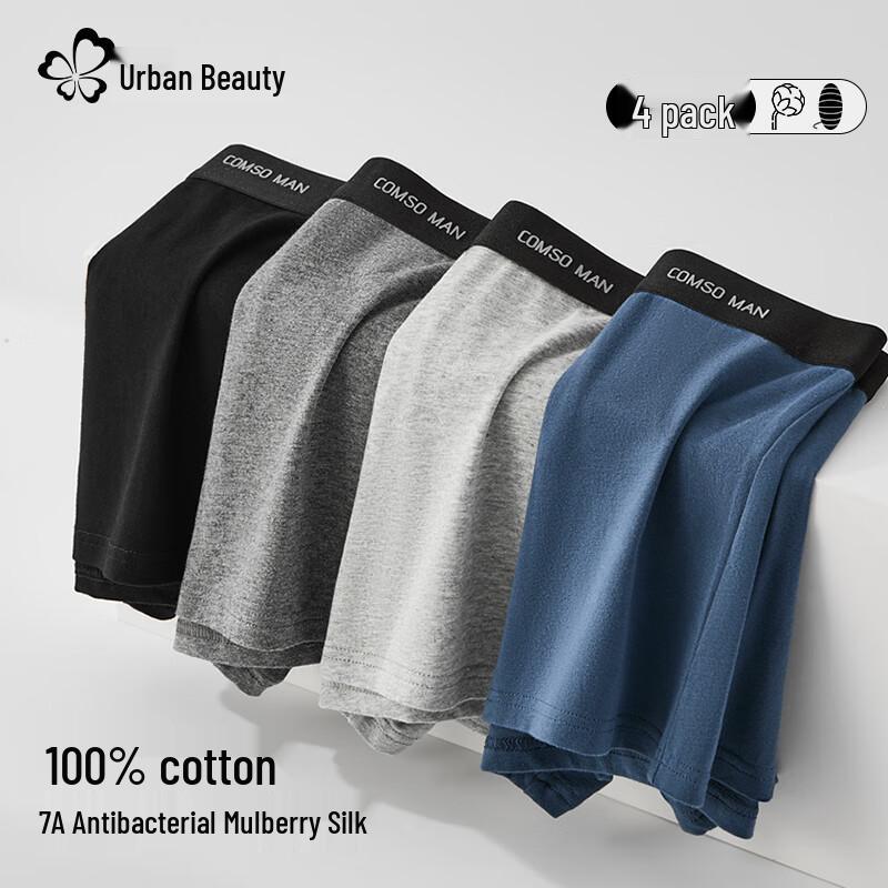 Мужские хлопковые трусы-боксеры Urban Beauty 7A с антибактериальным эффектом