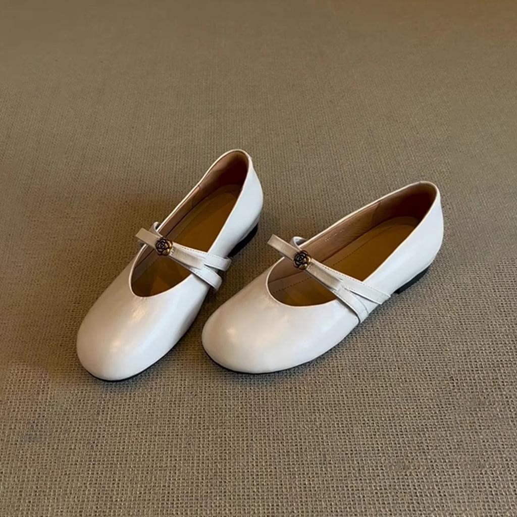 Модель из овчины~ Французские одинарные туфли женские балетки на плоской подошве вечерние туфли с юбками красивые и не утомляют, ретро туфли Мэри Джейн