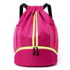 Drawstring Gym Bag Soccer Basketball Organizer with Separate Shoe Compartment Large Capacity Waterproof Design Drawstring Backpack