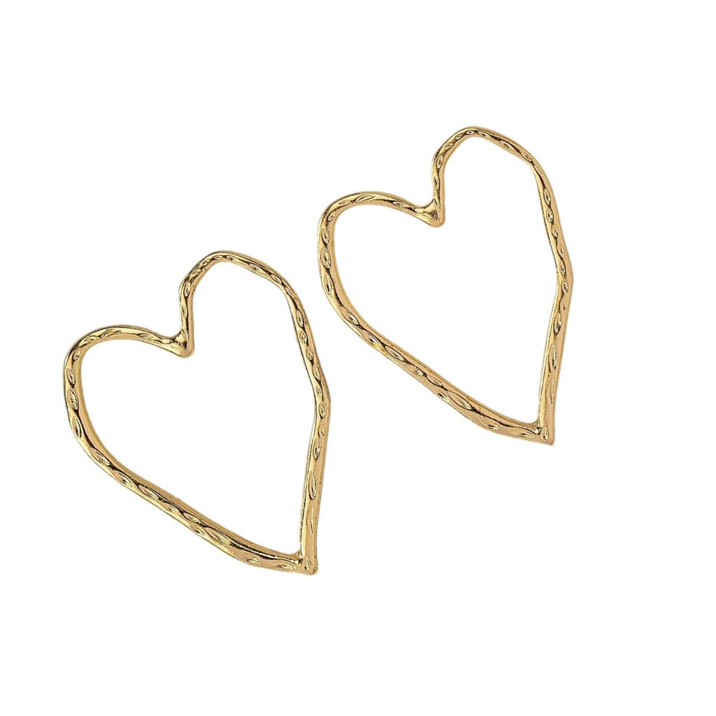 Серьги-пусеты «Полое сердце» Креативный аксессуар для ушей Серьги-пусеты в виде сердца Подходят для подростков, любителей молодежной моды, в подарок