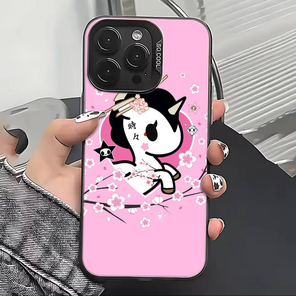 Япония T-Tokidokis Чехол для телефона для iPhone 17,16,15,14,13,12,11 Plus,Pro Max,XS,Цветной Серебристый Чехол для телефона Funda Cover