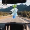 Подвесной автомобильный кулон ручной работы, вязаные лилии, очаровательные вязаные крючком украшения для салона автомобиля
