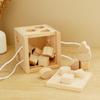 Shinse Shape Fitting Puzzle Box Fitting Shape Matching Wooden Toy Shape Recognition Play Activity Cube Montessori Toy Educational Toys для