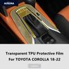 Для TOYOTA COROLLA 18-22 Прозрачная защитная пленка из ТПУ для центральной консоли интерьера автомобиля, устойчивая к царапинам, восстанавливающая пленка, аксессуары, модификация