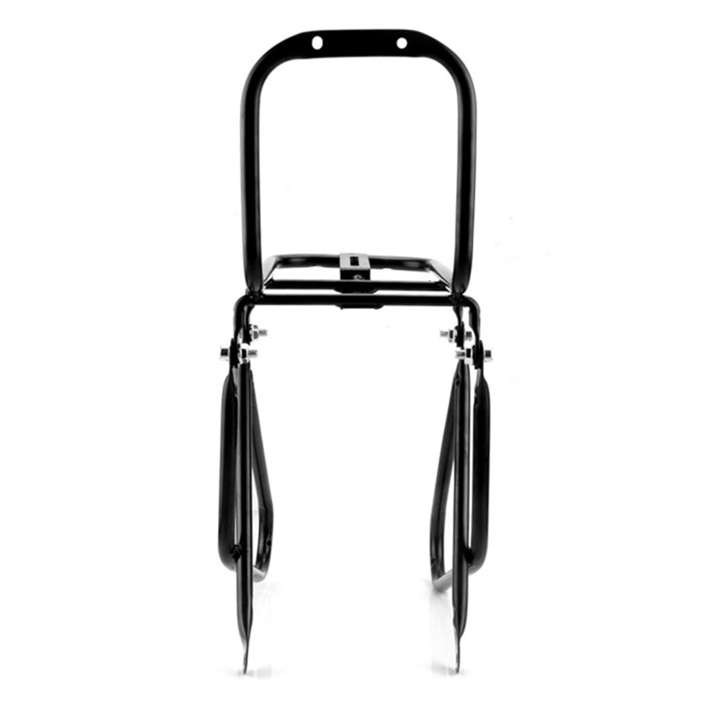 Bicycle Front Rack Steel Cycling Front Bracket Luggage Shelf Cargo Rack 25x15x15cm Carrier Bracket Black