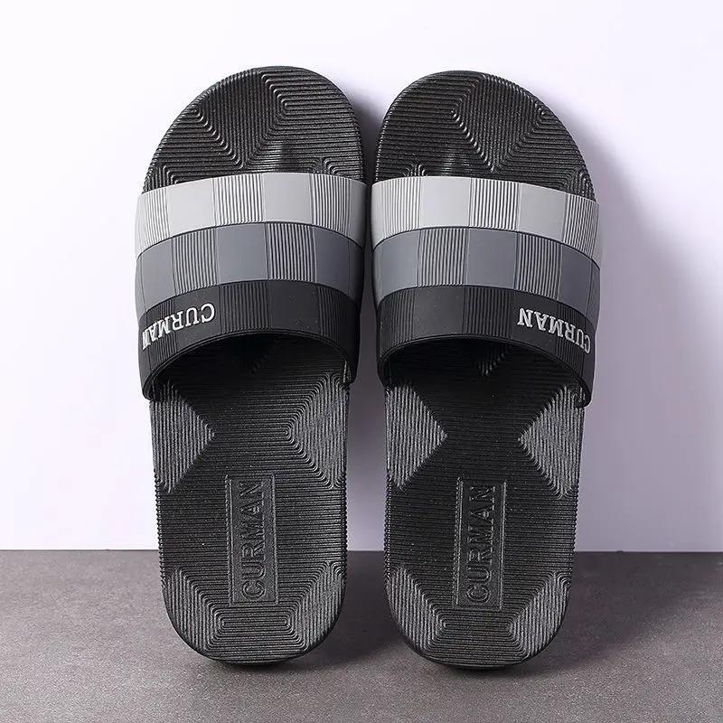 Fashion Slides Summer Indoor Slip-resistant House Male Slipper Walk Around Home Trend 2024 Comfortable Fun With Korean Style Men's Shoe