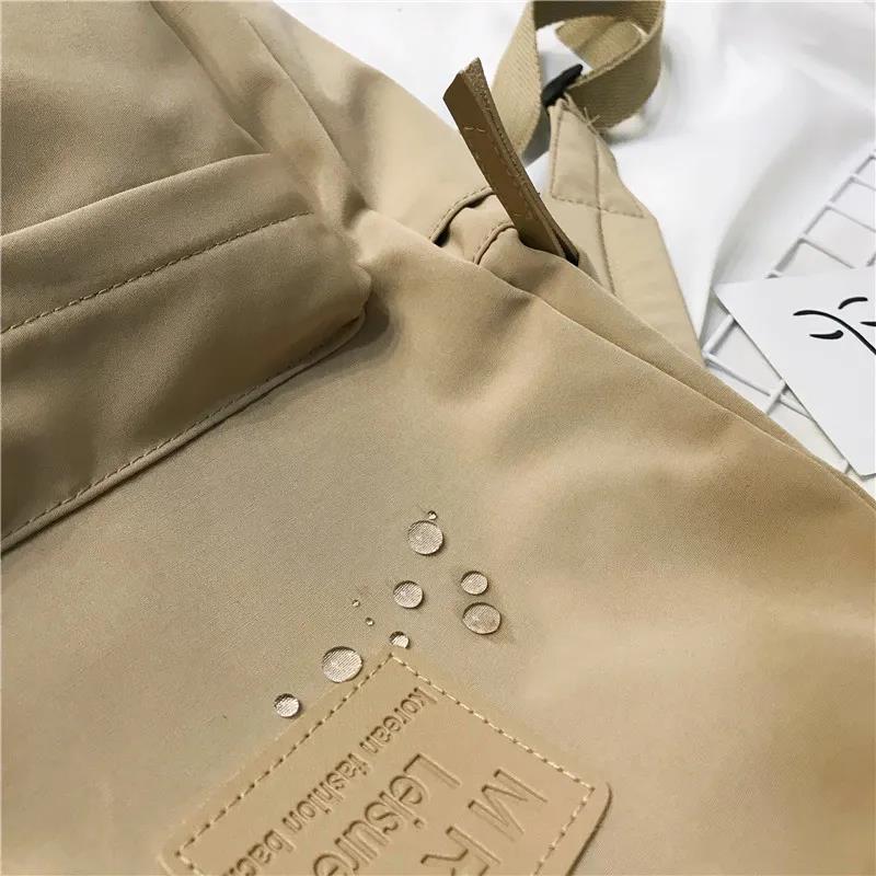 Водонепроницаемый школьный рюкзак, студенческий рюкзак из ткани Оксфорд, рюкзак в консервативном стиле, однотонный универсальный рюкзак