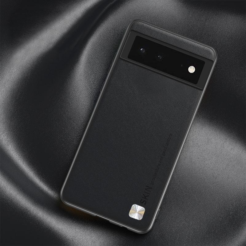 Чехол для Google Pixel 6 Pro Роскошный Мягкий Веганская кожа Текстурированный Тонкий Защитный Задняя крышка Чехол для Google Pixel6 6Pro корпус телефона