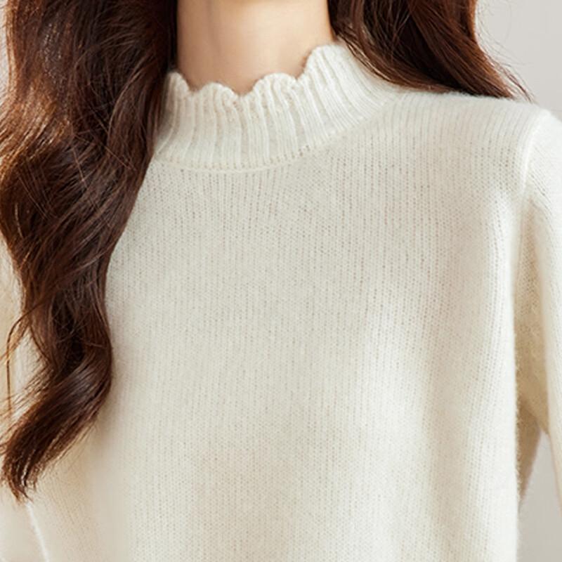 Srcr Women's 100% Cashmere Thick Knit Sweater