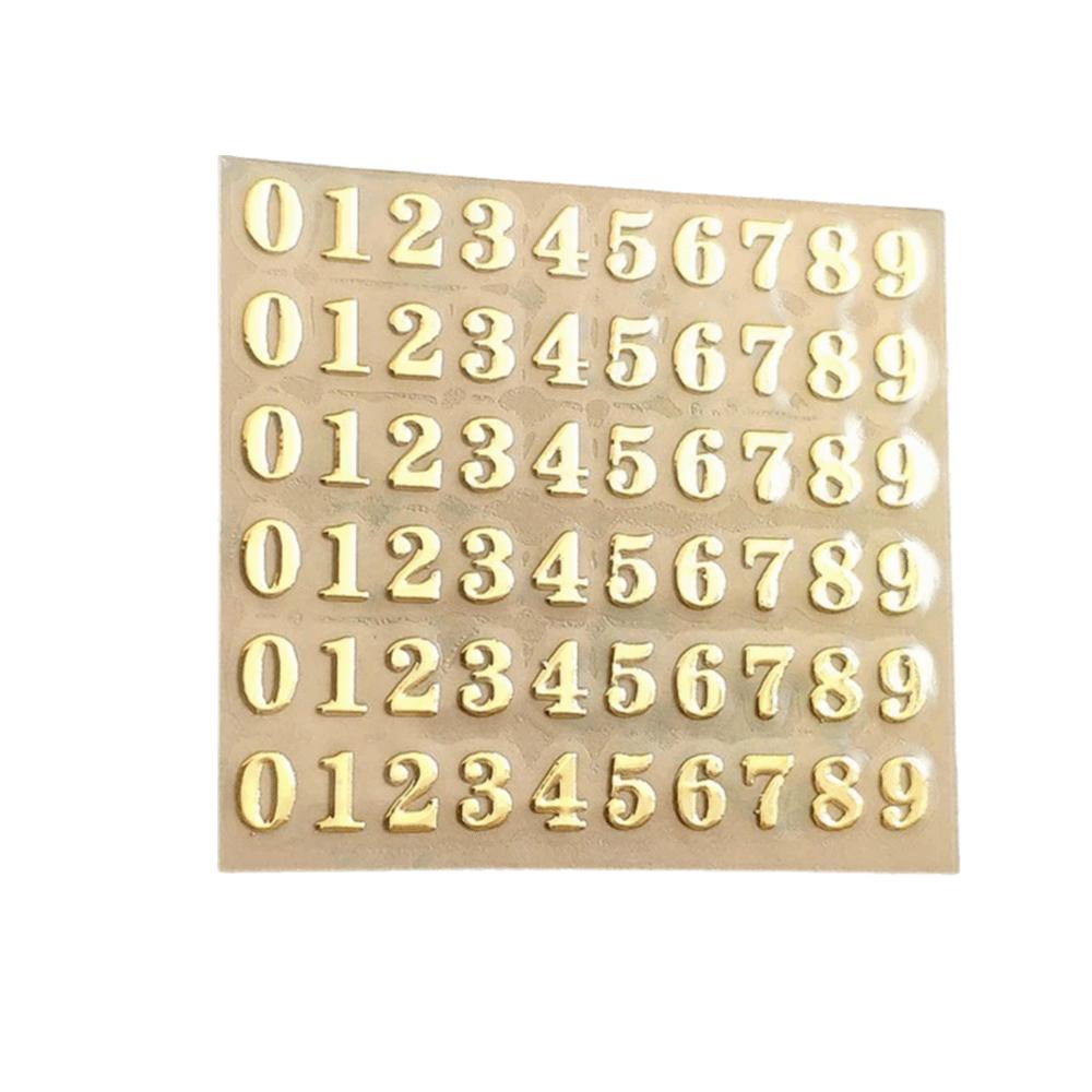 1PC Gold Sliver Epoxy Filling Sticker 3mm Thickness Alphabet Letters Stickers Resin Mold Decoration