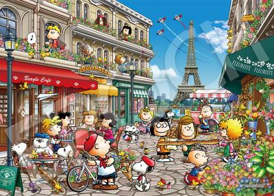 Epoch 3000 мелких деталей пазл "Peanuts": Снупи в Париже" (73 х 102 см) 21-401 с клеем, шпателем и билетом для скретчинга