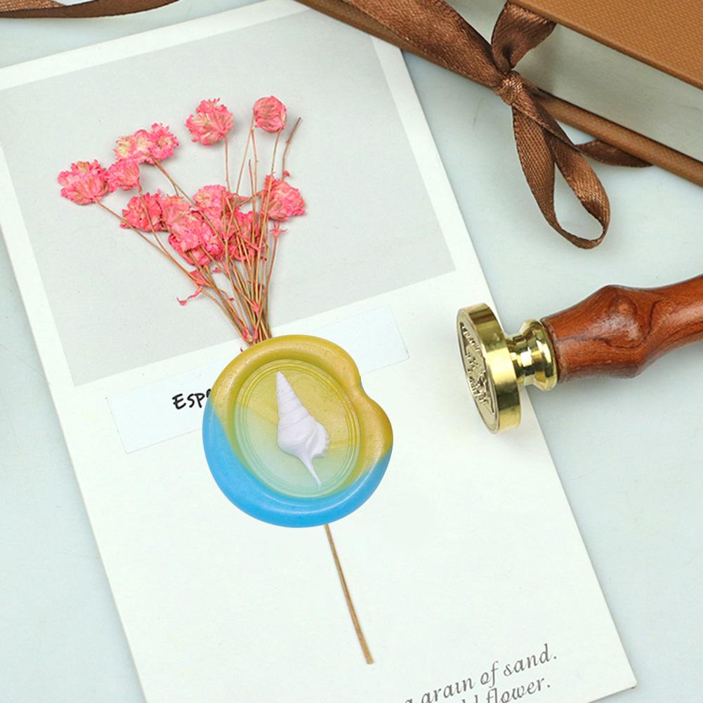 Special-shaped Seals Head Retro 3D Embossed Stamp Heads DIY Gold-plated Brass Fire Paint Seal for Wedding Invitation