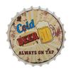 Decorative Metal Bottle Caps Wall Sign Plates - 14X14 Inches – Cold-Beer-On-Tap | Metal Wall Hanging Bottle Cap for Home, Farmhouse