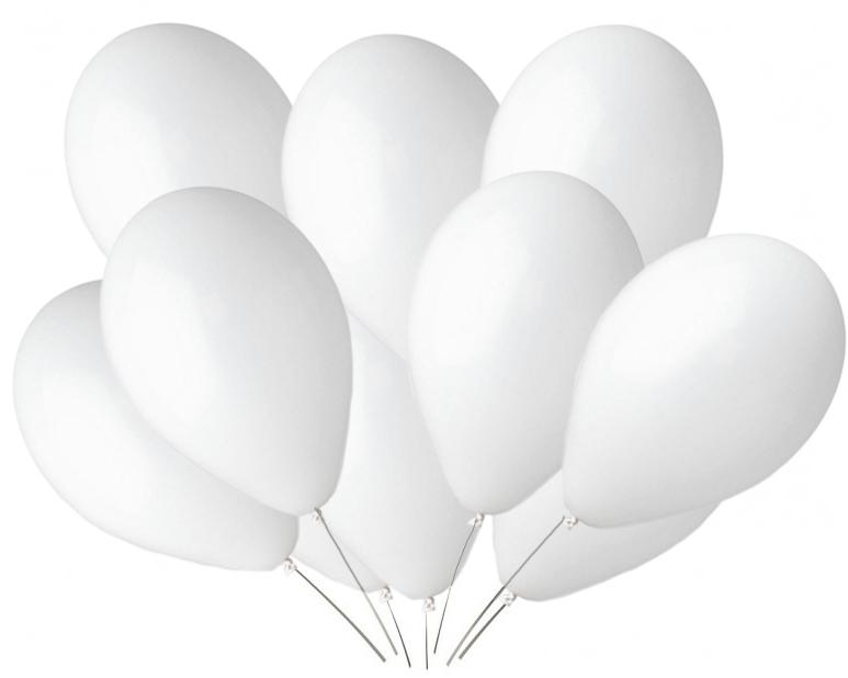 Balony G120 Pastel 13 - Białe 01/ 10 Szt