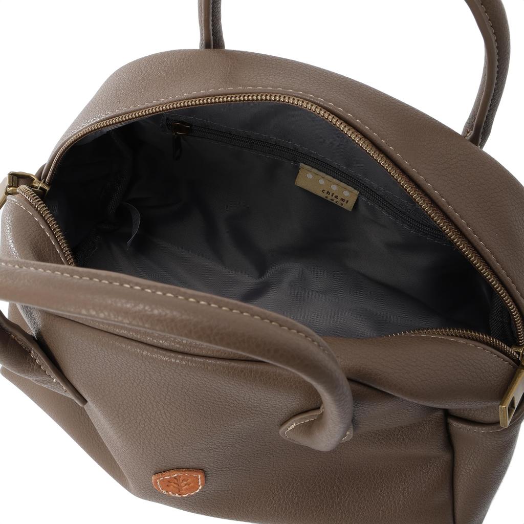 Сумка Chiemi Sacs, Мини-бостон, Сумка через плечо, 2-в-1, Простая, Натуральная, Коричневая, 2402-6252