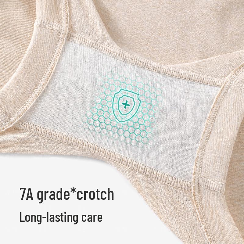Высокоэластичное хлопковое женское нижнее белье с завышенной талией, облегающее бедра, с плоскими штанинами – Удобное, дышащее и не сдавливающее для осени и зимы