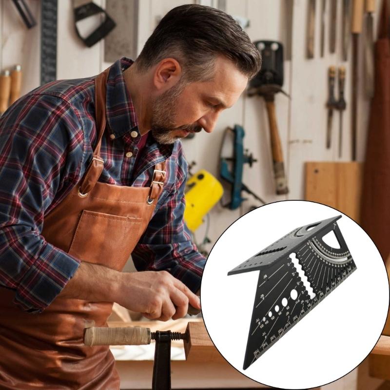 Направляющая линейка Измерительная линейка Линейка для углов 45 90 градусов для плотника Разметочный угольник Измерительный инструмент Деревообрабатывающий угольник