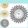 Modern Iron Art Wall Clock With Silent Sweep Movement For Living Room Decor