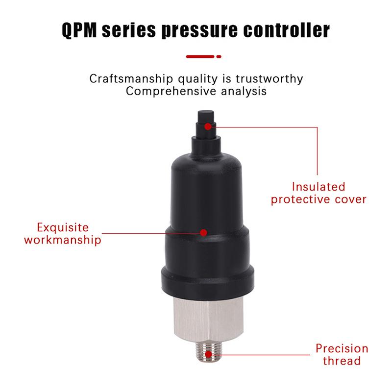 Qpm11-Nc-02 Pneumatic Adjustable Diaphragm Type Pressure Control Switch Stainless Steel Rubber Pressure Switch For Pump