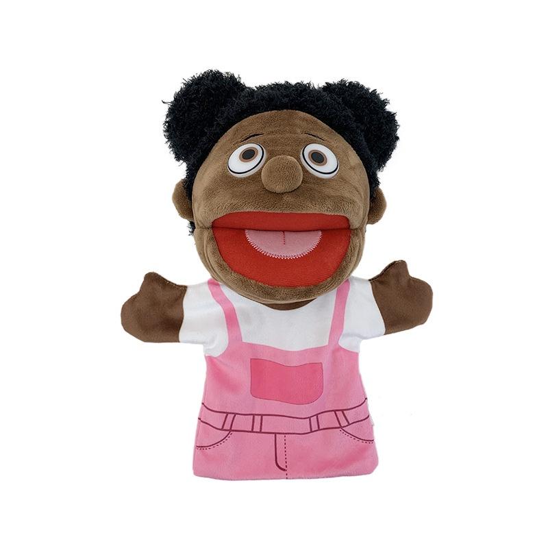Cartoon Black Half Body Hand Puppet For Interactive Storytelling