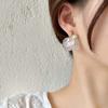 Sweet Simple Versatile Pearl Flower Earrings Earrings Women's, Fashion Petal Stud Earrings