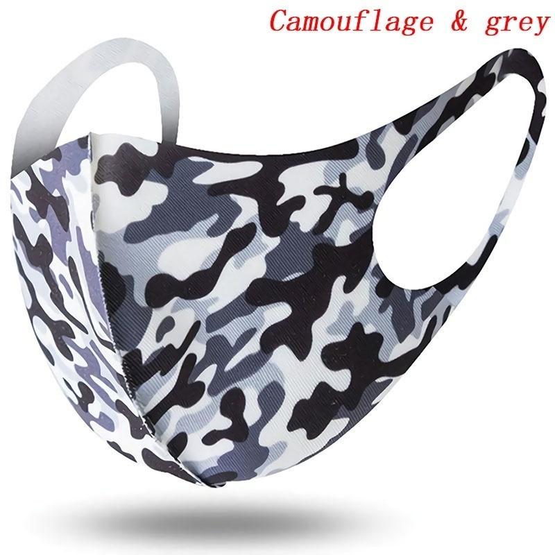 5pcs Camouflage Breathable Dustproof Face Mask Anti-Dust Protection Face Covers
