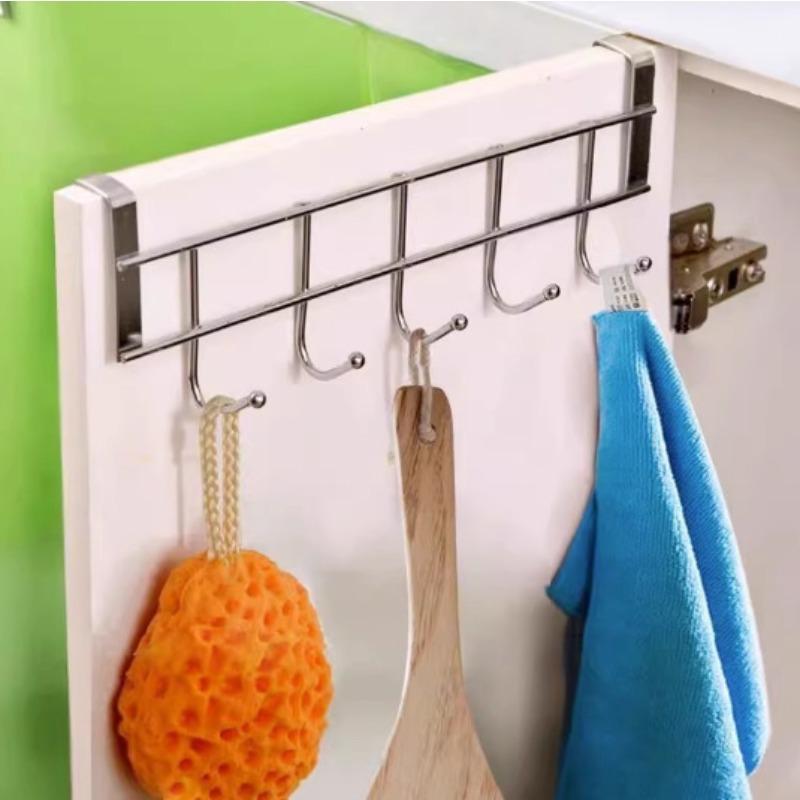 Five-in-one Cabinet Door Hanging Rack, Inner Hook, Cabinet Rack for Storage, Cabinet Door Hanging Rack, Towel Hanging, Coat Hook, Coat and Hat