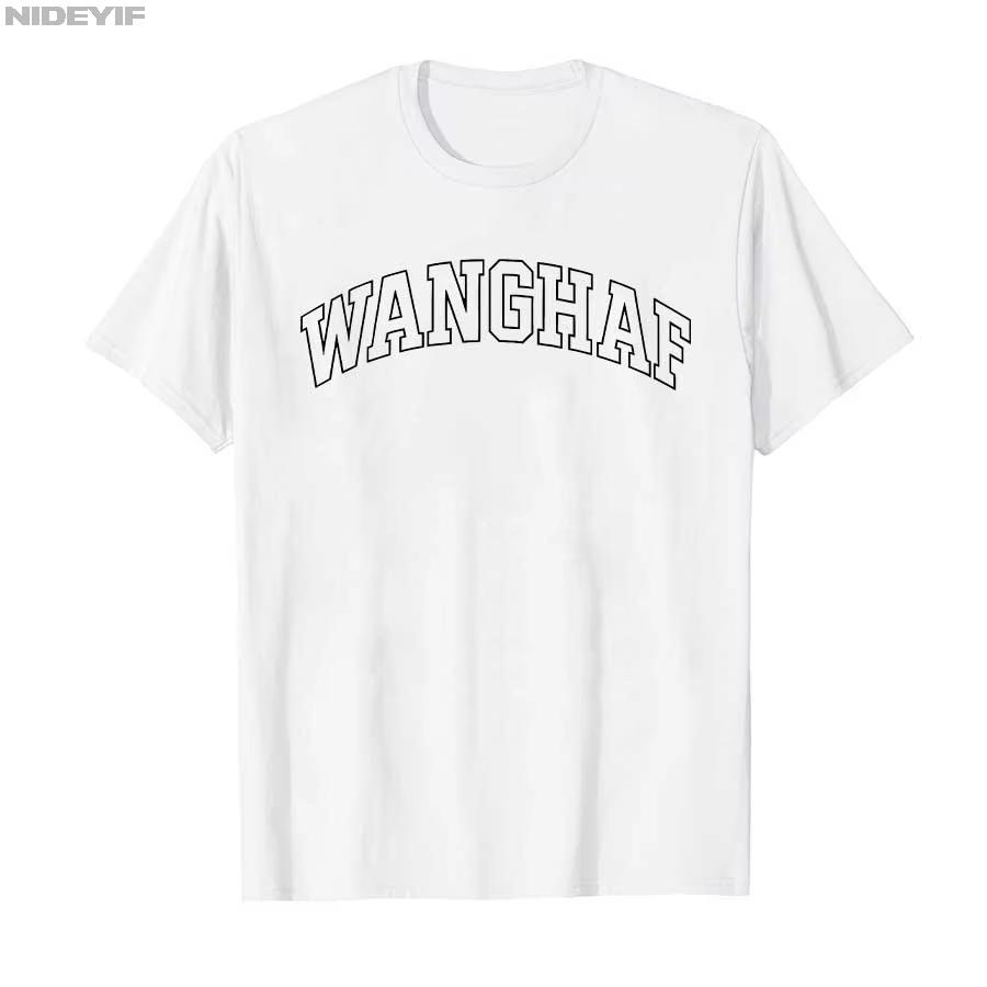 WANGHAF T-shirt For Men Women 100_ Cotton T Shirts Short Sleeve Tops