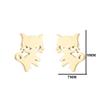 In-Style Cute Stainless Steel Small Animal Earrings: French Fashion Rabbit, Cat, Dog & Goldfish Designs for Women
