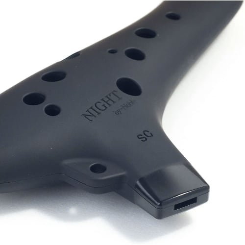 NIGHT Ocarina, NIGHT by Noble, Plastic, SC, Black Rubber Finish, 25 X 150 X 75mm