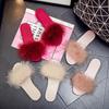 Spring/Summer Wedding Bridesmaid Silk Fur Slippers for Brides - Red Matching Shoes for Morning Gown