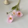 Silk Flocked Poppy Artificial Flowers for Wedding, Home Décor, and Photography Props