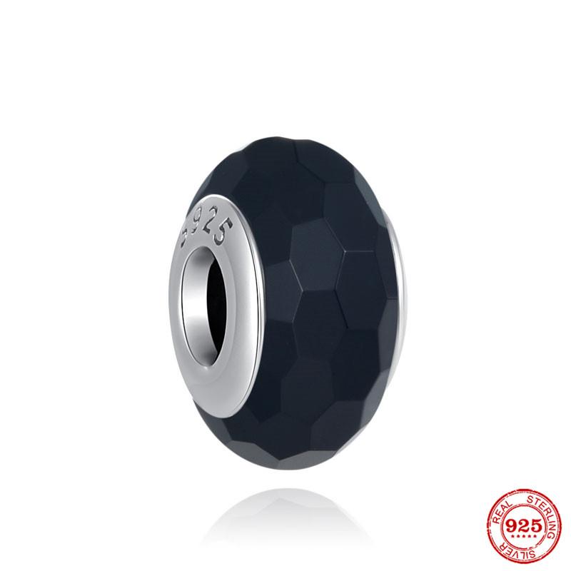 New S925 Sterling Silver Plated Pink Red Green Blue Murano Glass Bead Charm Fit Original Bracelet DIY Jewelry For Girl