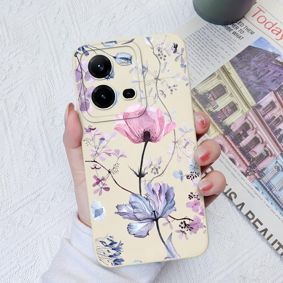 Чехол для телефона Vivo V9 V19 Neo V20SE V21E V23E V25E V27 Pro Z1 Z3 Z5X, модный защитный мягкий силиконовый чехол с цветком авокадо для Vivo, чехол для телефона, бампер