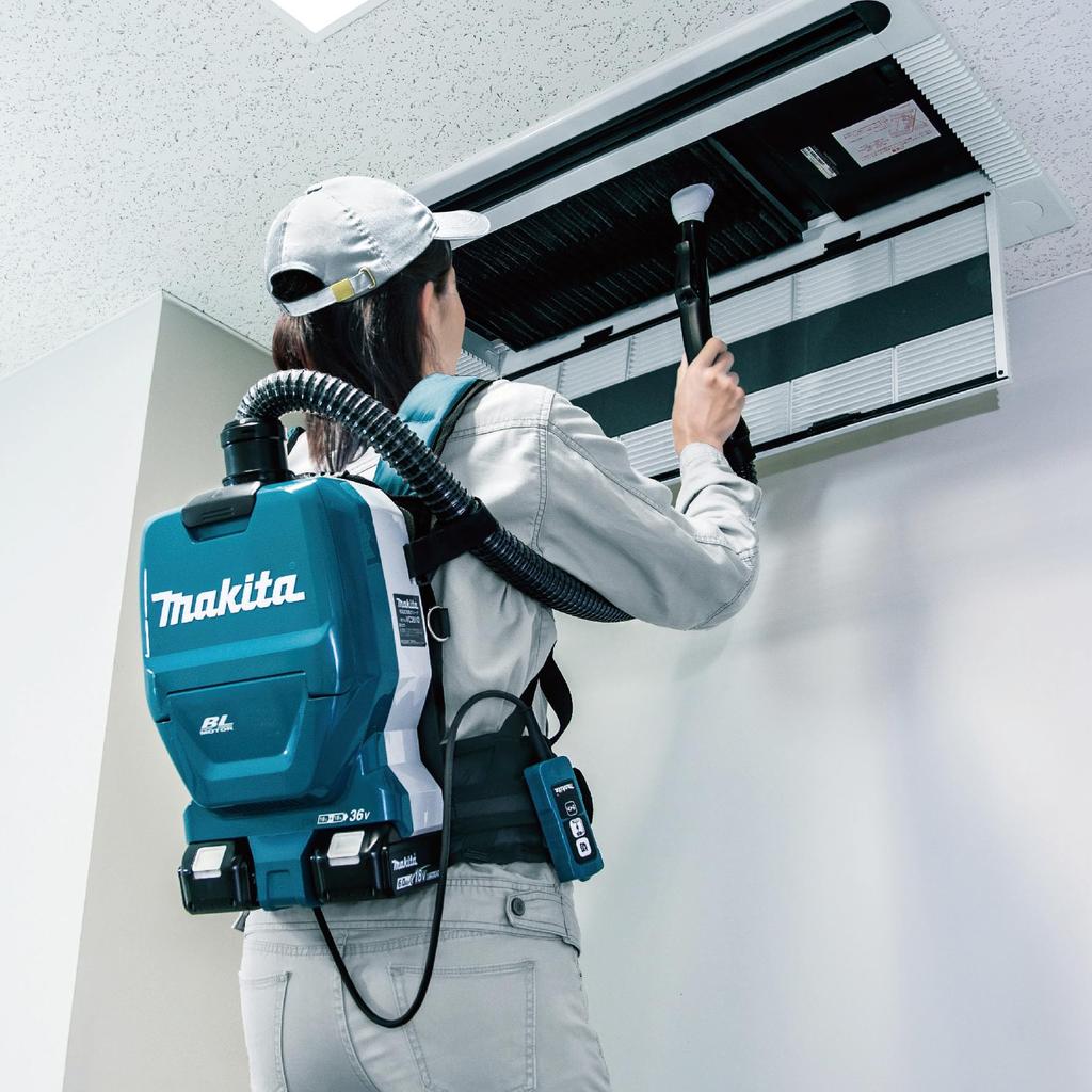 Makita Rechargeable Backpack Cleaner 36V Battery and Charger Sold Separately VC261DZ