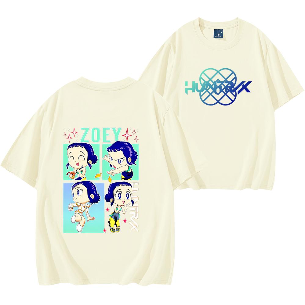 Zoey Kpop Demon Hunters Unisex Tee Shirt Zoey Shirt Anime Demon Hunters Tee Men Women Short Sleeve Streetwear Hip Hop Tops