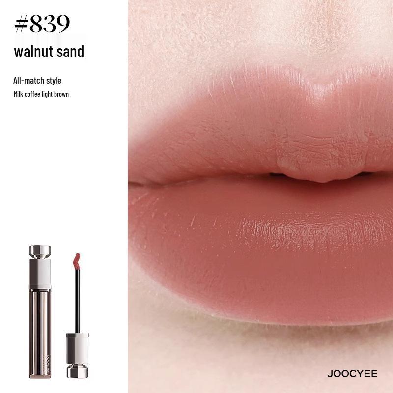 Joocyee Коллагеновый блеск для губ: Эссенция дрожжевого фермента, Матовая, Увлажняющая и Придающая объем для сияющих губ в стиле нюд.