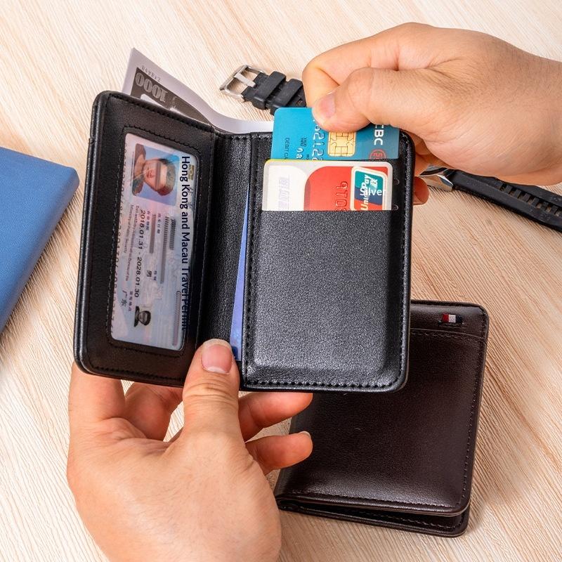 Portable Super Slim Soft Wallet Pu Leather Mini Credit Card Wallet Purse Card Holders Men Wallet Thin Small Short Wallets