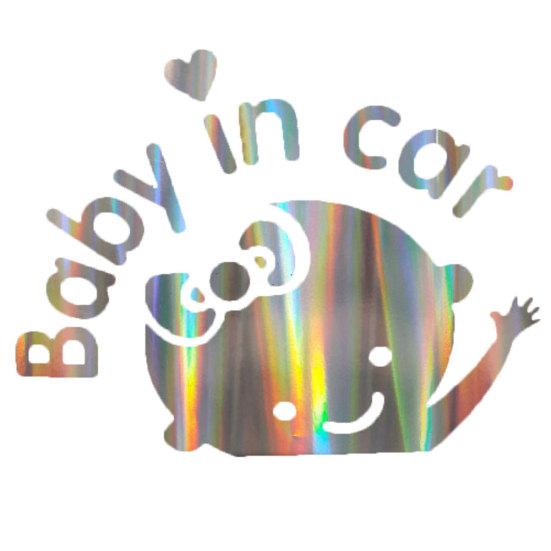 Красочное лазерное окно для тела ребенка в автомобиле, наклейка, светоотражающий предупреждающий знак, декор