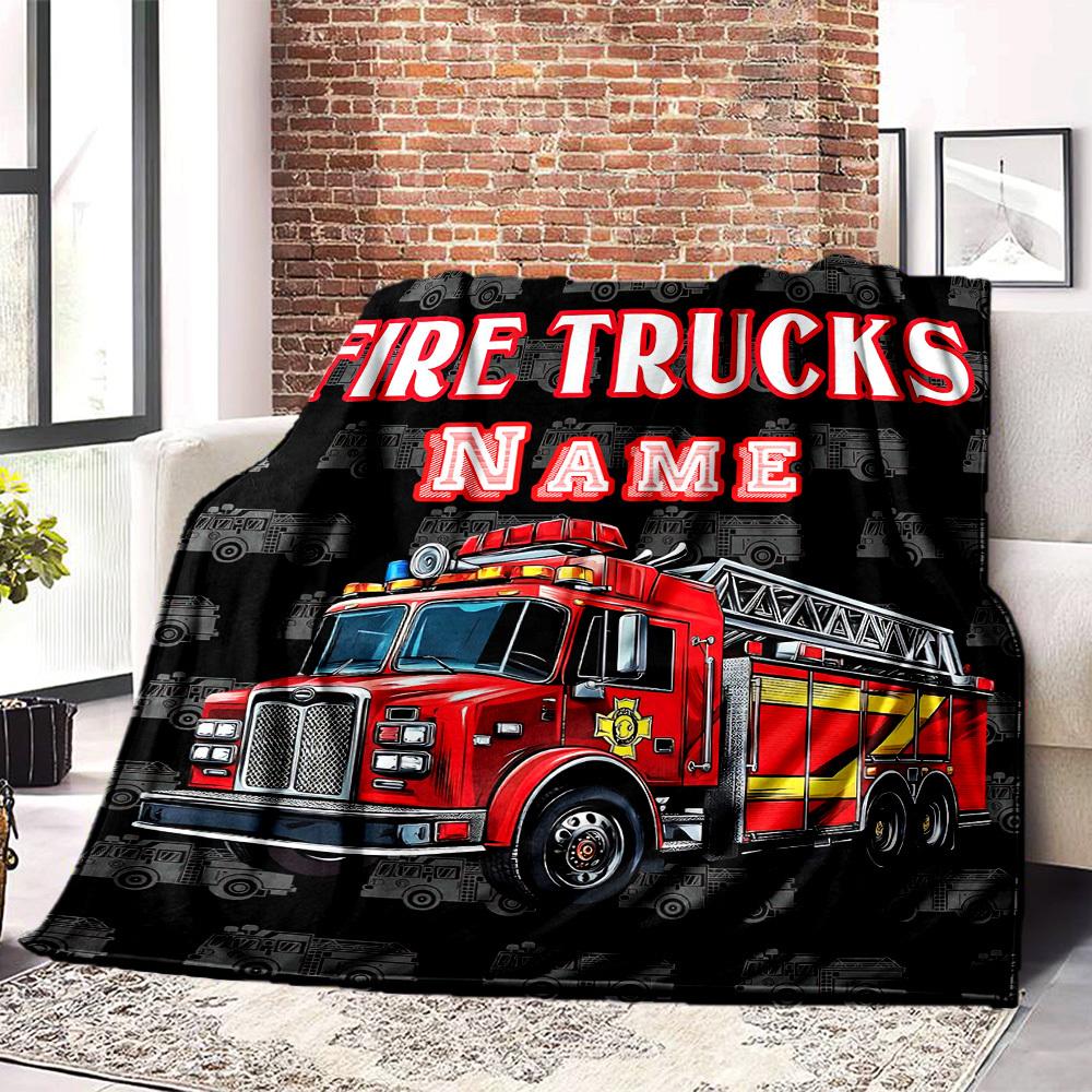 Fire Trucks A Comprehensive Guide To Their Types Uses And Safety Features Gift Customizable Blanket Customize Text Soft Cozy For Sofa Couch Office Bed