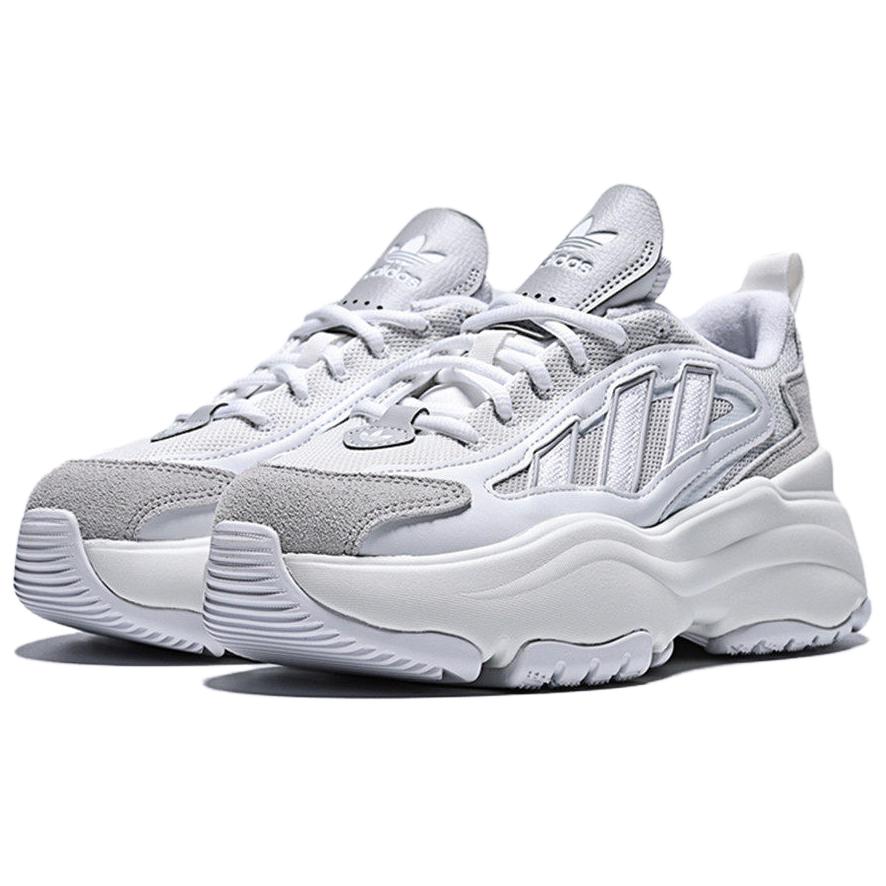 adidas Оригинальные OZGAIA Низкие массивные кроссовки Унисекс Серый Белый KJ7308
