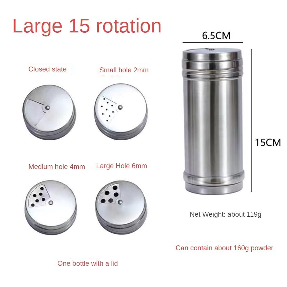 Бутылка для соли, сахара, вращающаяся крышка, многоцелевые кухонные гаджеты из нержавеющей стали, шейкер для специй и перца, банка для специй, банка для приправ