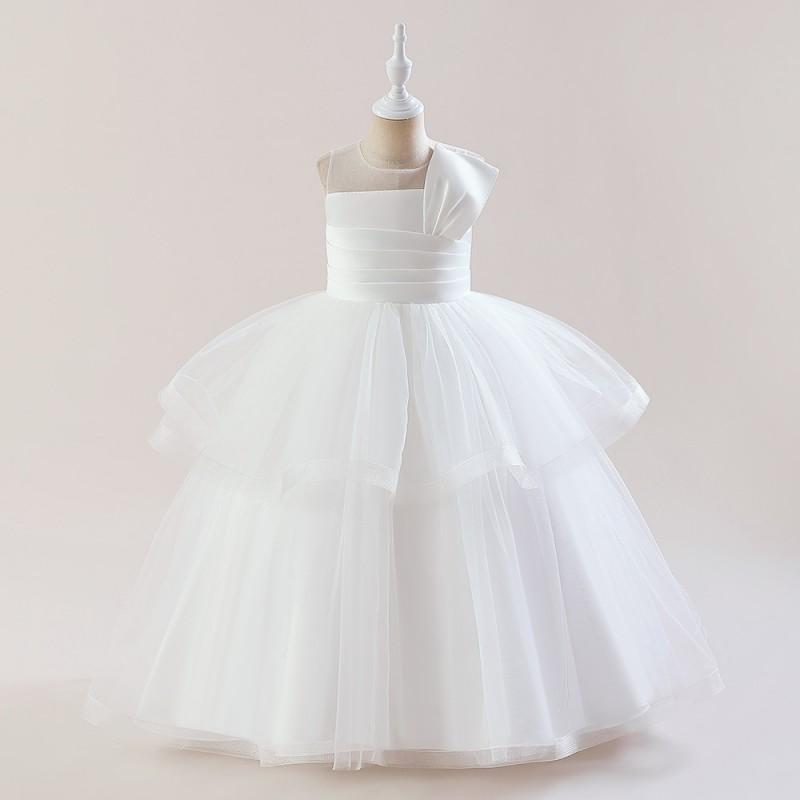 Girls Party Dress Kids Formal Gown Tulle Princess Birthday Wedding Events