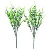 10Pcs Artificial Plant 7 Forks Artificial Milan Grass for Home Wedding Party Balcony Dining Table Decoration