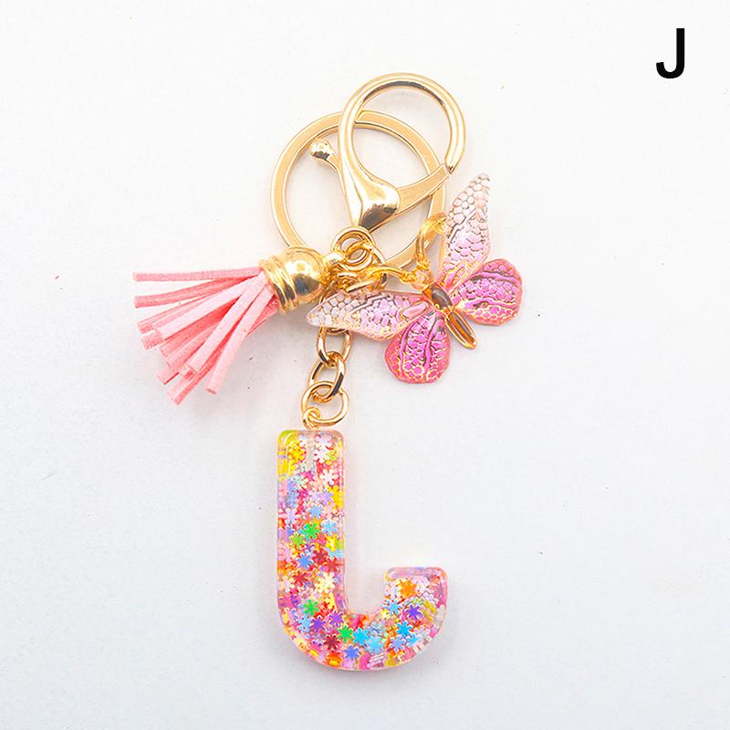 AZ 26 Буква Подвеска Брелок Кисточка Бабочка Подвески Брелоки Женские Украшения Сумка Автомобиль Брелок Подвеска