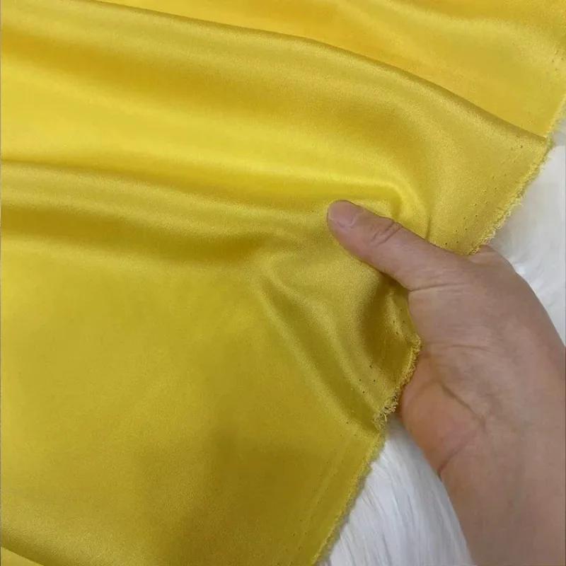 Однотонная 100% шелковая ткань Крэп де Шин 30 момми, тяжелый шелковый крэп, ткань для одежды, платьев, брюк