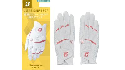 Перчатки для гольфа BRIDGESTONE ULTRA GRIP LADY для обеих рук 19 см GL25L2WP19 белые/розовые женские