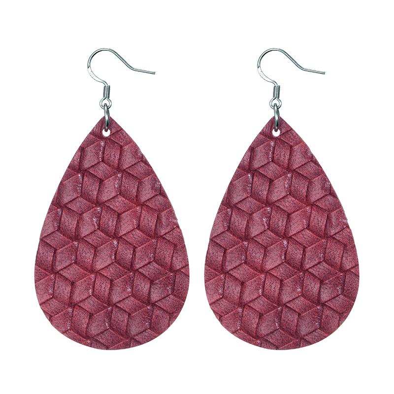 Fashion 29 Colors Teardrop Leather Earrings Lightweight Drop Earings Zircon Antique Dangle Earrings For Women Gifts Wholesale
