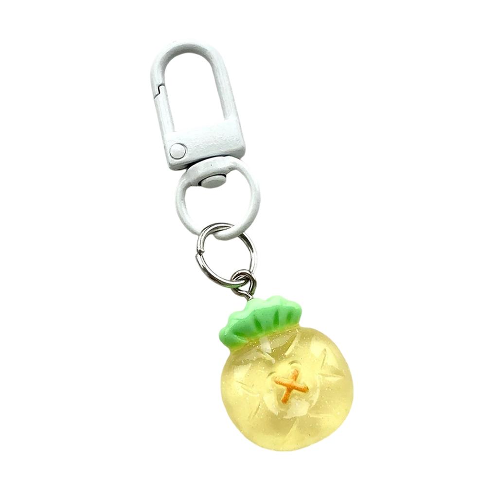 Vibrant Jelly Fruit Keychain Cute Resin Key Ring Bag Charm For Women Girls Spring Summer Accessories Gift