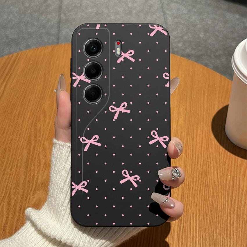 Для Tecno Camon 40 20 19 17 16 15 Pro Premier 18P 16S 17T Чехлы для телефона Матовый силикон Милый бантик Легкие Противоударные чехлы Для Tecno Camon18i Бампер
